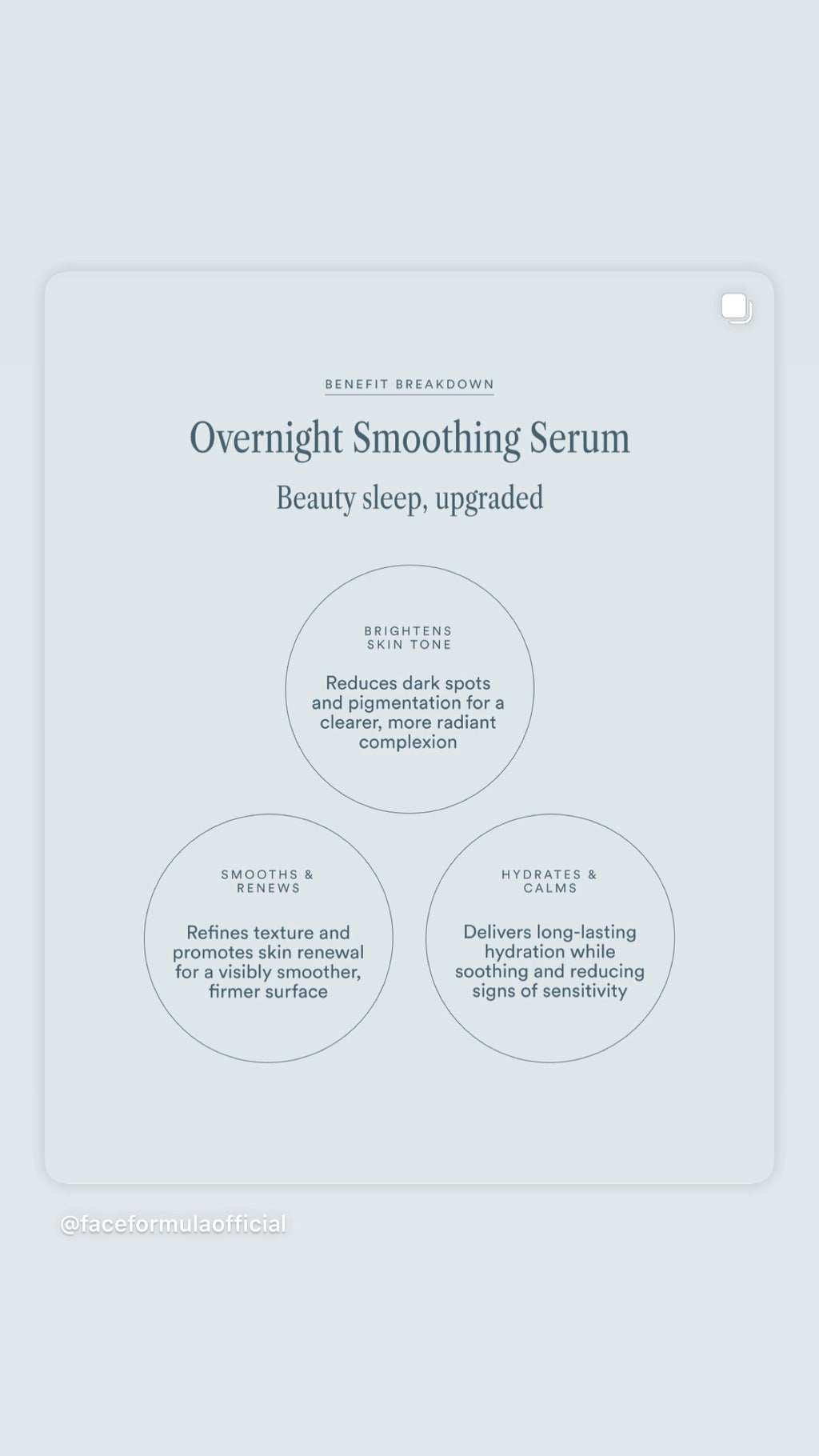 Face Formula Overnight Smoothing Serum