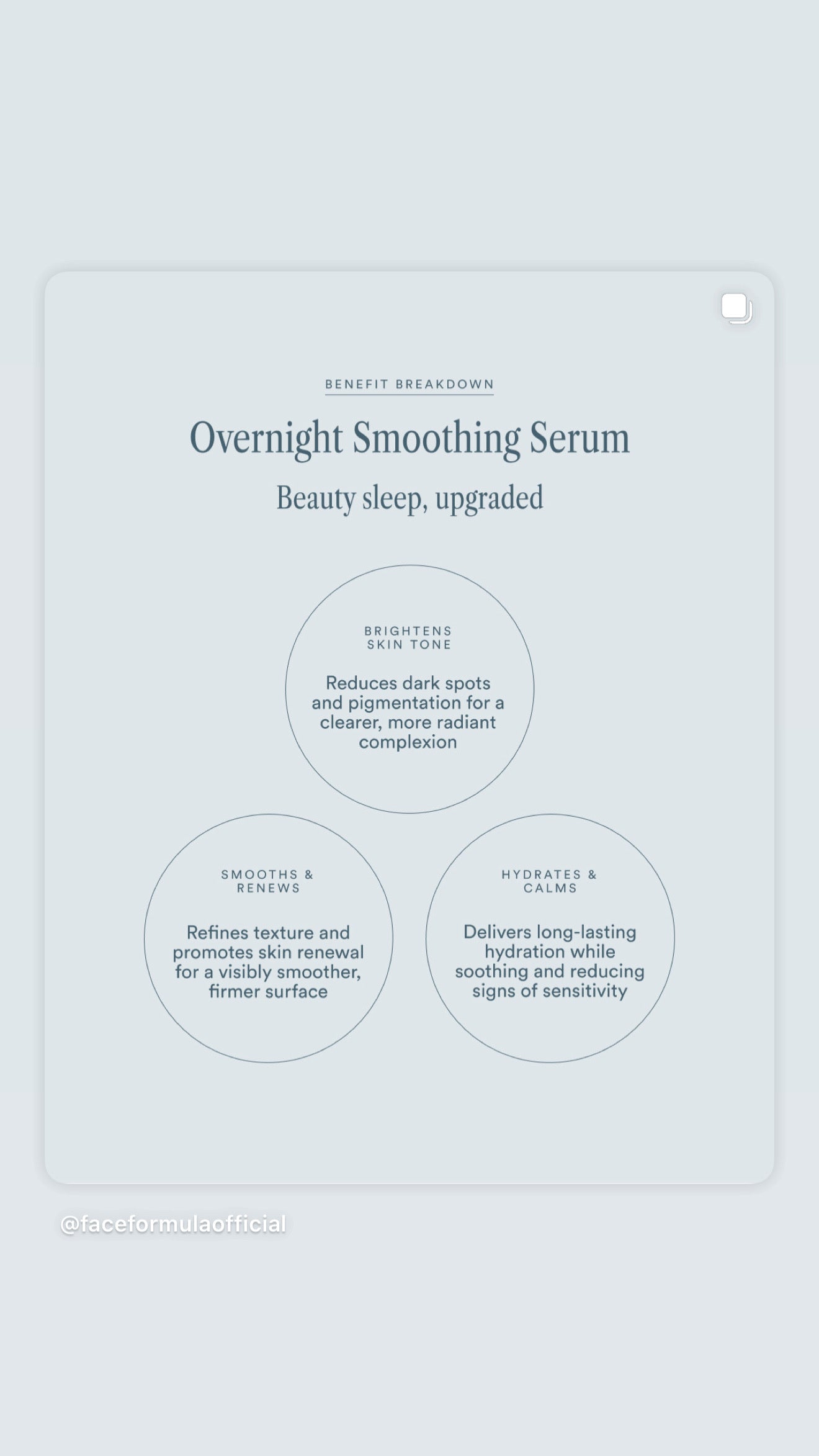 Face Formula Overnight Smoothing Serum